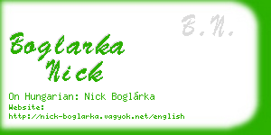 boglarka nick business card